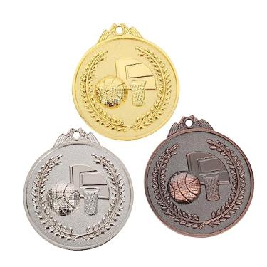 Imagem de BESPORTBLE 3Pcs A Medalha Medalhas De Vencedor De Metal Medalha De 1º Lugar Medalha De Brinquedos De Basquete Brinquedo Para Crianças Brinquedos Para Crianças Medalhas De Prêmio De