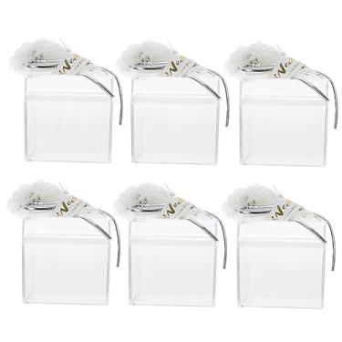 Imagem de ifundom 6 Pçs Caixas De Decoração De Casamento Recipientes De Doces Recipiente Transparente Recipiente De Doces De Casamento Caixa De Doces Para Caixas De Doces De Casamento Caixa De