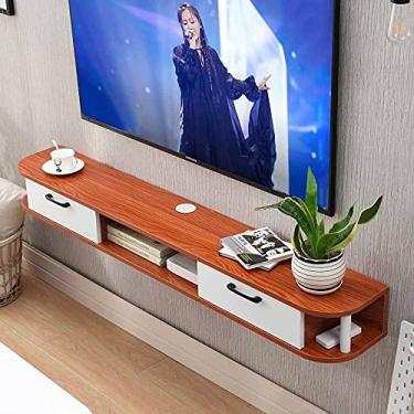 Imagem de StrOux Suporte de TV flutuante para pendurar no gabinete, armário de TV multifuncional montado na parede, DVD Hello