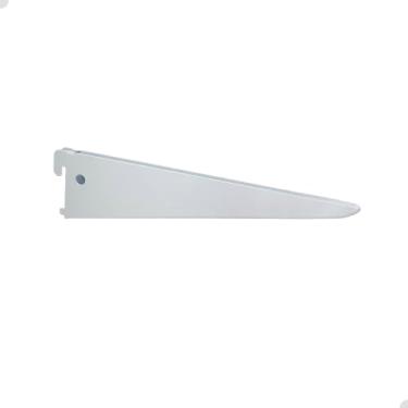 Imagem de Suporte Duplo De Prateleira Encaixe Para Trilho Cremalheira Rasgo Duplo - ÁGUIA SPV (22cm, BRANCO)