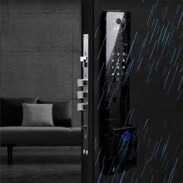 Imagem de Bingoelec Fechadura Digital Biométrica Preta com Reconhecimento Facial e Wi-Fi