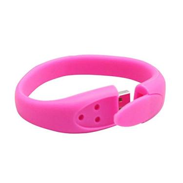Imagem de Pulseira de 8 GB Modelo USB 3.0 Flash Drive Flash Drive 3.0 Pen Drive USB Jump Drive Memory Stick Zip Drive USB U Disk USB 3.0 Stick USB Disk USB Flash Memory - Rosa