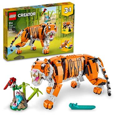 Imagem de LEGO® Creator Tigre Majestoso 3em1: Brinquedo de Montar Educativo e Criativo