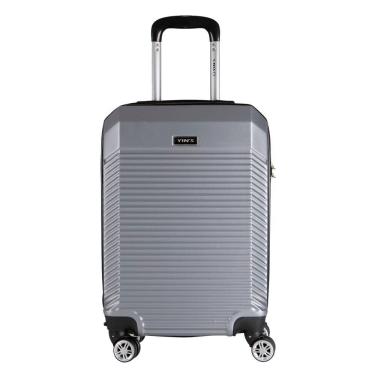 Imagem de Mala de Bordo Abs para Viagem Yins Ys21110 Cadeado Integrado Rodas Duplas Giro 360 Prata
