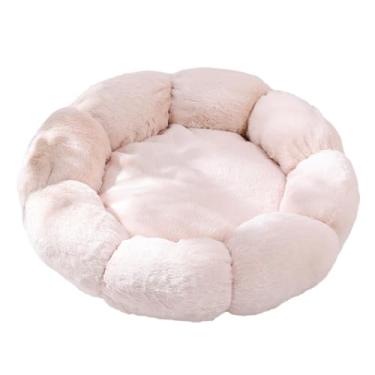 Imagem de WeiLaiKeQi Cama de gato para gatos internos, cama de cachorro para cães pequenos Melium, cama lavável para animais de estimação para cachorrinhos e gatinhos, Branco quente 40cm