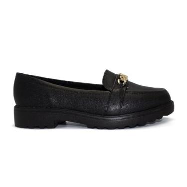 Imagem de Mocassim Modare Feminino Napa Floather Nature Preto 01/ouro Claro 7357.111.21736.17606 36