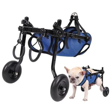 Imagem de Cadeira de rodas para cães pequenos, para pernas traseiras, reabilitação de perna traseira ajustável, suporte de cadeira de rodas, cinta de perna de cachorro e suporte de quadril (Size : Small)