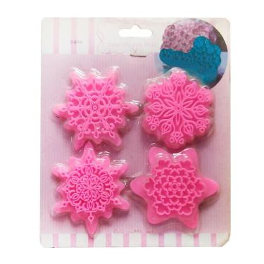 Imagem de Carimbo Para Bolos 4 Modelos Decorador 6Cm