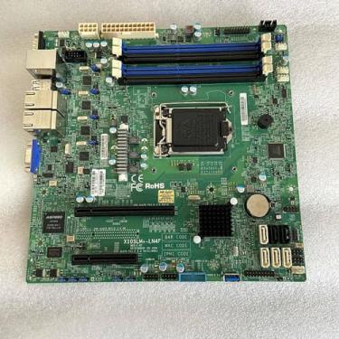 Imagem de Para placa-mãe servidor microATX LGA 1150 C224 Suporte E3-1200 v3/v4 DDR3 PCI-E 3.0 X10SLM+-LN4F