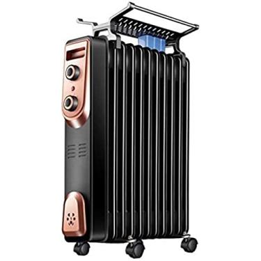 Imagem de Radiador cheio de óleo, 1500W/2000W - 9/11/13/15 Fin - Aquecedor elétrico portátil, 3 configurações de energia, temperatura e termostato ajustáveis, corte de segurança térmica, 11 peças