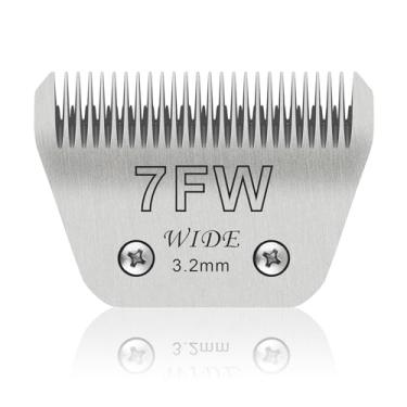 Imagem de Lâminas removíveis para cães de estimação 7FW, compatíveis com cortadores Andis, Oster A5, Wahl KM10, comprimento de corte 1/8" (3,2 mm)
