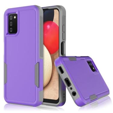 Imagem de Tiflook Capa para Samsung Galaxy A03S, 2 em 1, à prova de choque (capa de plástico + borracha de silicone macia), capa protetora resistente à poeira para Samsung Galaxy A03S versão dos EUA, roxa
