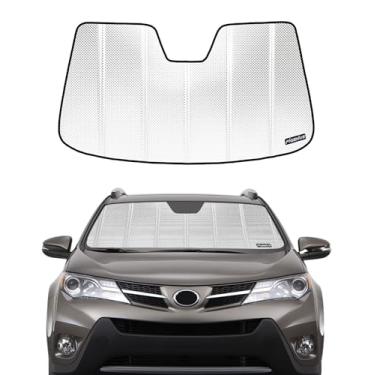 Imagem de Pigenius Para-brisa para Toyota RAV4 2013-2018 com câmera de espelho retrovisor. Película de alumínio refletiva de atualização 2024 para proteção interna máxima