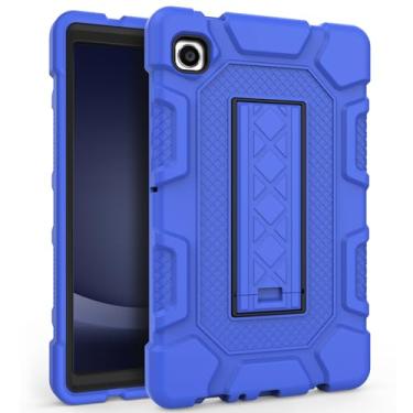 Imagem de Rantice Capa para Samsung Galaxy Tab A9 de 8,7 polegadas, capa infantil com suporte, capa resistente à prova de choque para modelo Galaxy Tab A9 2023 (SM-X110/X115/X117), azul + preto