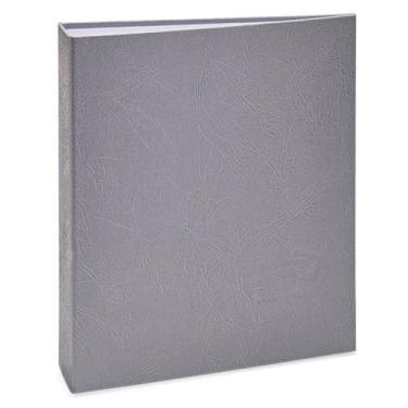 Imagem de Álbum de fotos Ical, encadernação tradicional, para 200 fotos 10x15cm - envelope plástico transparente - linha Cores - modelo cinza texturizado - 165