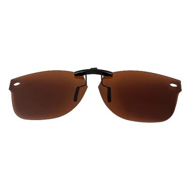 Imagem de Óculos de sol polarizados CLIP-ON para Ray-Ban New Wayfarer RB5184 (RX5184) (marrom, 50 x 18)