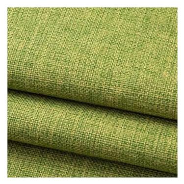 Imagem de Costura e Tecido Tecido De Linho De Cor Sólida 1 Jarda, Tecido De Estofamento Diy Para Cadeiras, Sofá, Cortinas De Toalha De Mesa, Pano De Linho Macio E Espesso, Lavável À Máquina (Color : Grass gree