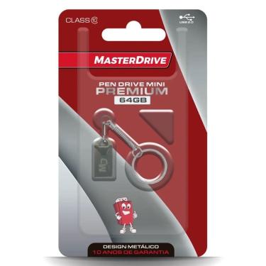 Imagem de Pendrive 64GB MasterDrive PREMIUM - Prata