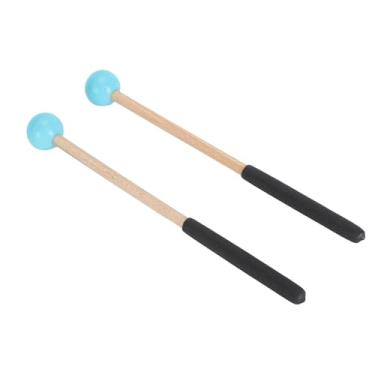 Imagem de Bastão de Percussão, Cabeça de Borracha Multifuncional, Martelo de Língua, Ampla Aplicação, 1 par para Apresentações de Palco (Azul)
