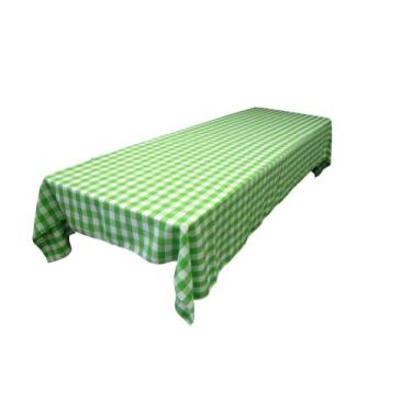 Imagem de LA Linen Toalha de mesa xadrez, 152 x 300 cm, limão