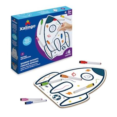 Imagem de Quadro Branco Infantil Foguete Espacial Xalingo
