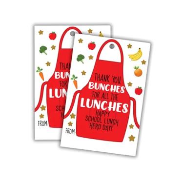 Imagem de Etiqueta de presente Thank You a Bunches for all The Lunches | Pacote com 30 cartões de 6,3 x 8,9 cm Almoço Lady Cafeteria Worker Appreciation Elementary School End of Year Gifts
