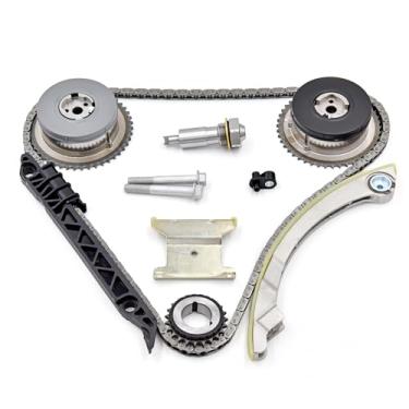 Imagem de Kit de corrente de distribuição do motor com amortecedor e guia e roda dentada VVT compatível com Buiick Regal Chevrolet Cobalt Equinox Malibu HHR Pontiac G6 2.0L 2.4L Mais substituição # 12578515