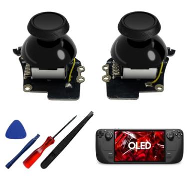 Imagem de Tighter Hall Effect Joystick for Steam Deck OLED, Electromagnetic Thumbsticks Replacement with Capacitive Touch, Stream Deck Accessories for FPS Games, Pre-Soldered with Joystick Cap (1 Pair)