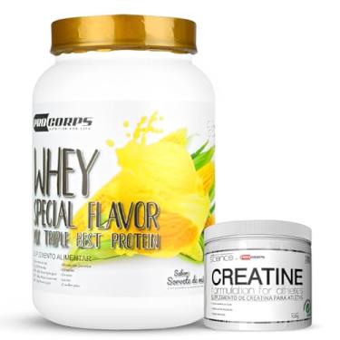 Imagem de Kit Whey Special Flavor 840g 3W Best Protein + Creatina Pura 100g (840g, Sorvete de Milho)