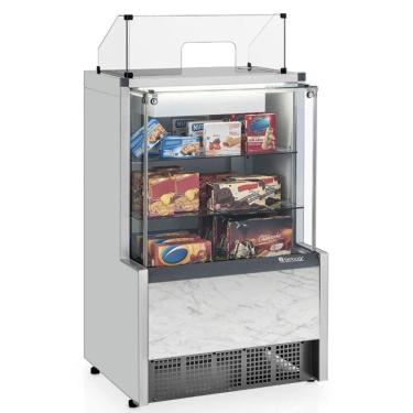 Imagem de Vitrine Neutra Caixa Aurora Mpxa075r Gelopar Balcão Caixa Branco Bivolt