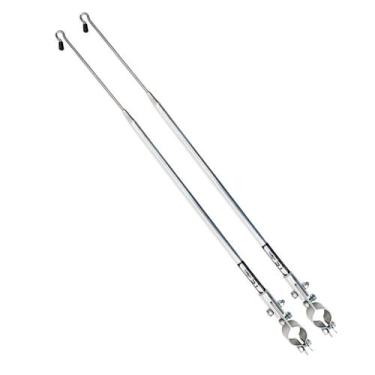 Imagem de Kit 2 Antena Moto Anti Cerol Corta Linha Pipa Fio Guidão Retrátil Segu
