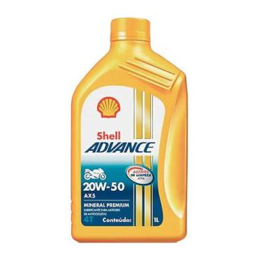 Imagem de Óleo Lubrificante Mineral 20W50 Shell Advance AX5 4T (1 Litro)