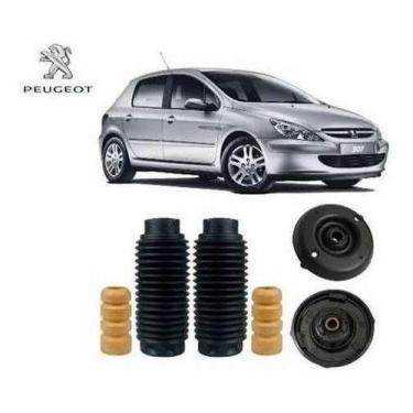 Imagem de Par Kit Coxim Batente Coifa Dianteiro Peugeot 307 2009 2010 2011 2012 