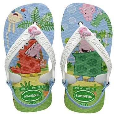 Imagem de Chinelo Havaianas Infantil Baby Peppa Pig Com Elástico, 20, Branco