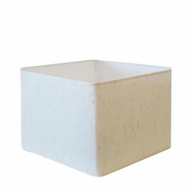 Imagem de Cúpula em tecido quadrada abajur luminária cp-4270 30/35x35cm linho be