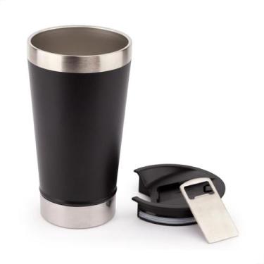 Imagem de Copo Térmico Tampa E Abridor Parede Dupla Inox a Vácuo 510ml - MORI, P