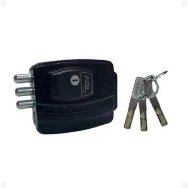 Imagem de Fechadura Eletrônica Ultra AGL 12V Chave Ecode Portão 42mm