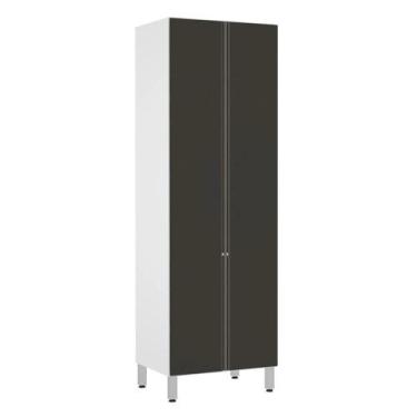Imagem de Paneleiro Torre 70cm 2 Portas 5 Prateleiras Pérola Luciane Móveis - Lu