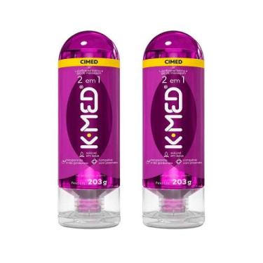 Imagem de Kit 2 Gel Lubrificante Íntimo K-MED 2 em 1 203g Cada