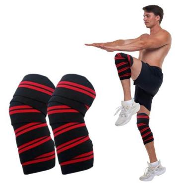 Imagem de Faixa Elástica De Compressão Musculação Joelheira Agachamento Fit LPO 