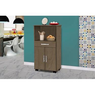 Imagem de Balcão alto p/ microondas p/ forno elétrico com rodinhas class. 2 port