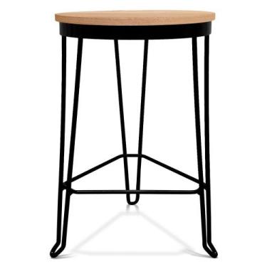 Imagem de Banqueta Banco Baixo Guatemala Estilo Industrial - Preto/ Jade - Genus