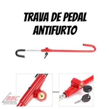 Imagem de Trava De Volante & Pedal De Segurança Antifurto Modo Carneiro Reforçad
