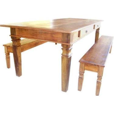 Imagem de Jogo De Mesa Nathalia Em Madeira De Demolição - Cód 230 - Barrocarte