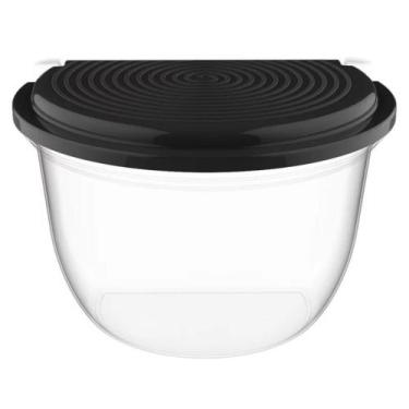 Imagem de Saleiro De Cozinha Mesa Em Plástico Com Tampa - Uninjet, Preto