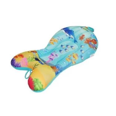 Imagem de Almofada de Banho Portátil Lavável Sapeca Kids Fundo do Mar Verde