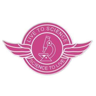 Imagem de Pin Live To Science Rosa - Lab Pins