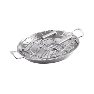 Imagem de Generic Suporte para coxas e asas de frango, com bandeja coletora, suporte para assador de frango, ferramenta de grelha dobrável para cozinhar, para