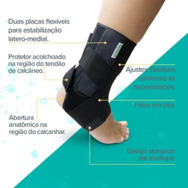 Imagem de Estabilizador De Tornozelo Bilateral Cor Preto - Chantal, Preto, P