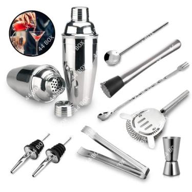 Imagem de Kit Bar Coqueteleira Profissional Inox Dosador Coquetéis - 44Box